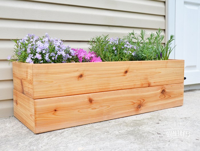 Modern landscape planter wood box boxes deck designers architects Contemporary wooden planters