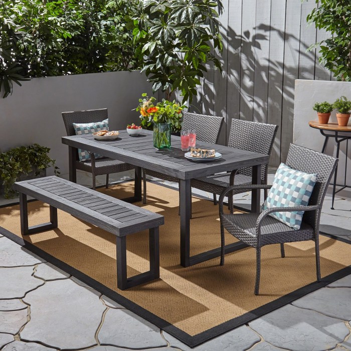 Modern outdoor dining set