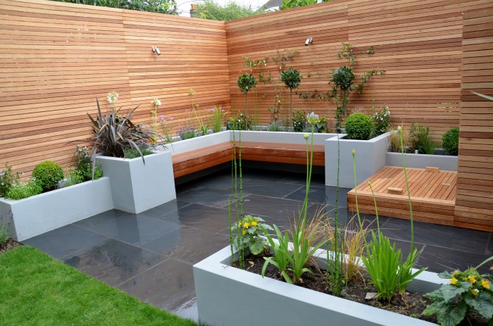 Garden raised design slate grey modern beds paving london bespoke storage screen pit sand designer rhsblog gardens wandsworth battersea balham