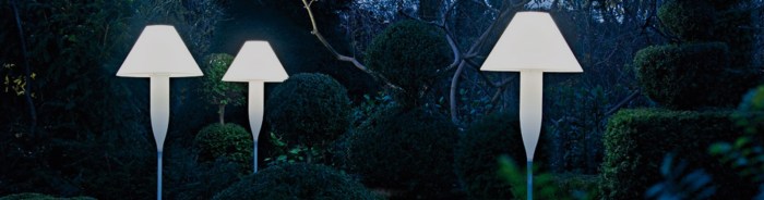 Designer outdoor lighting